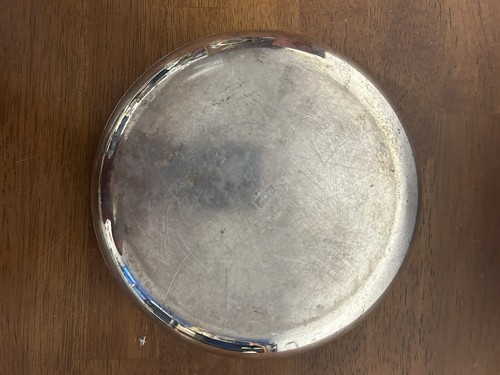 Cresent Silver Plated Dish with Divided Glass Insert Wood Handle - Picture 9 of 10