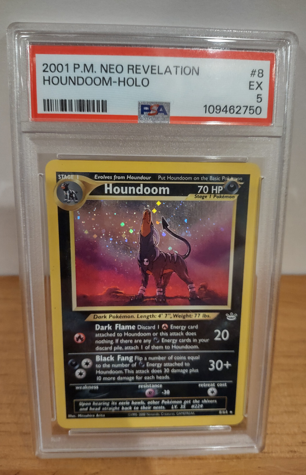 2001 POKEMON NEO REVELATION #8 HOUNDOOM-HOLO PSA 5