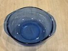 Cobalt Blue Pyrex Round Glass Casserole Baking Dish Bowl 024 2 QT