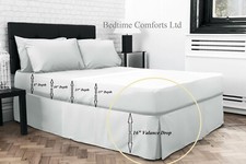 5' KING SIZE VALANCE SHEET "FITTED" Pleated (Over Mattress) 60" x 78"