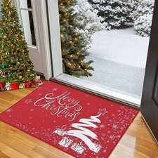 Christmas Doormat 20 x 32 Inch Xmas Decorative Welcome 20"x32" Christmas Tree