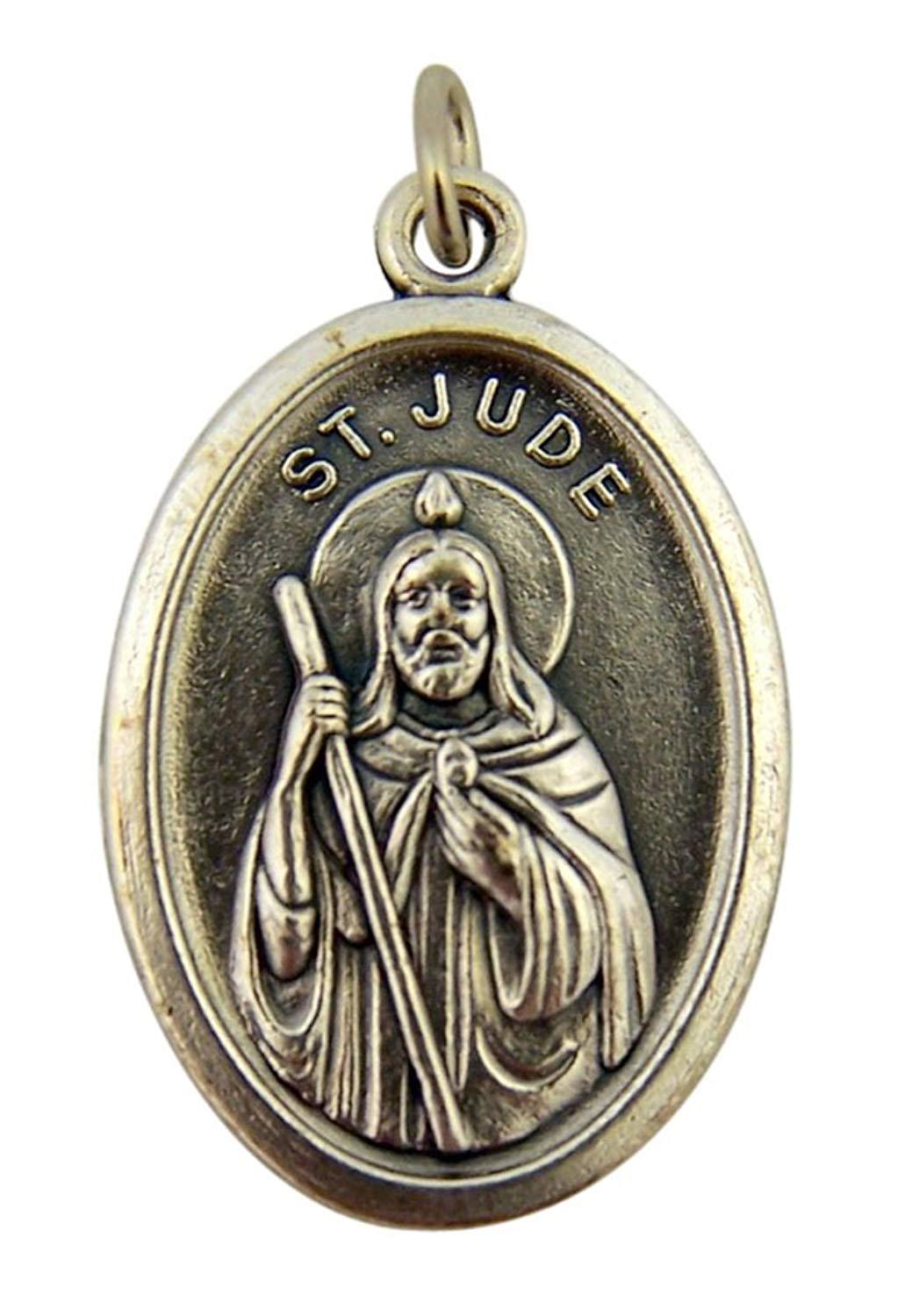 Silver Toned Base Saint Jude Patron of Lost Causes Pendant Medal, 1 ...