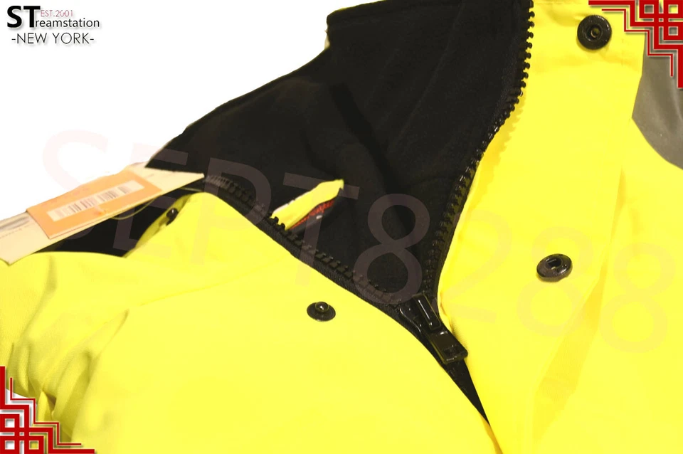 Hi Vis Insulated Safety Bomber Reflective Winter Jacket Warm Lined Road Work 08 - Image 4 of 4