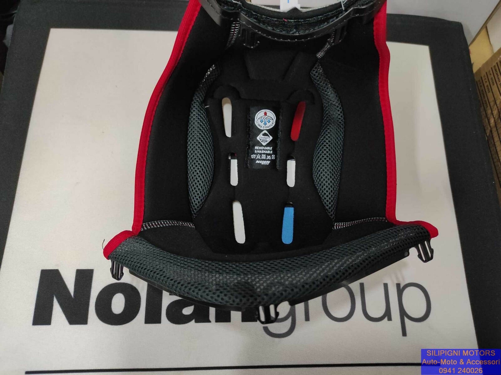 Interno Cuffia Casco Nolan Clima Comfort per NOLAN N60-5 Col Black-Red TG XXL