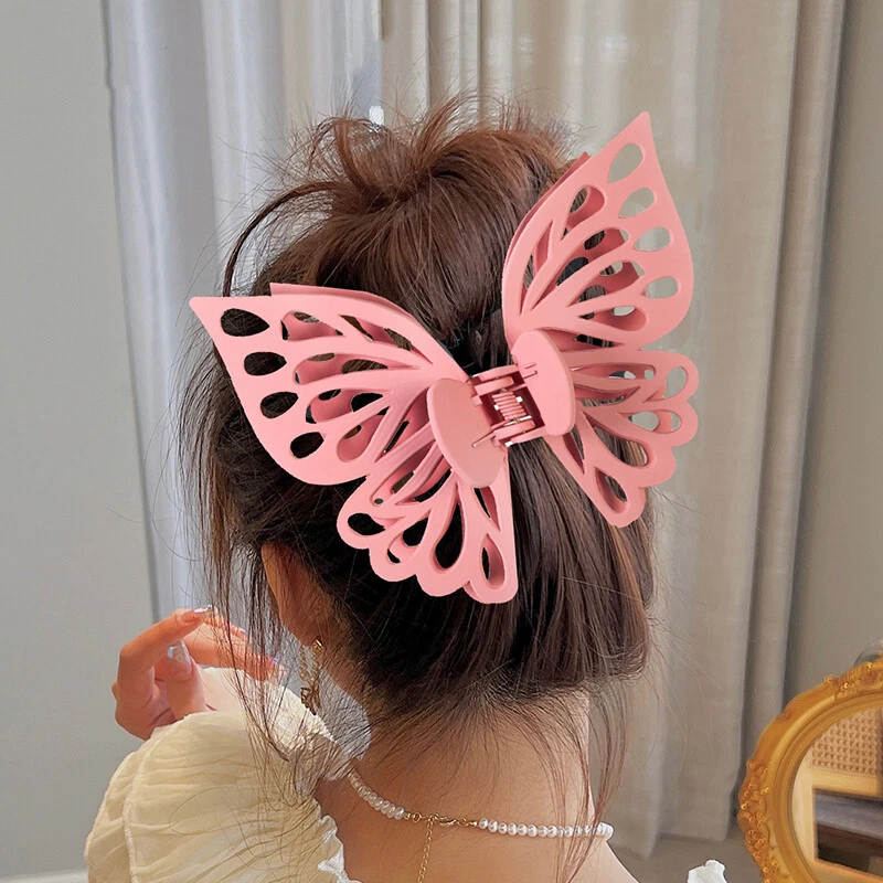 Large butterfly hair clips top