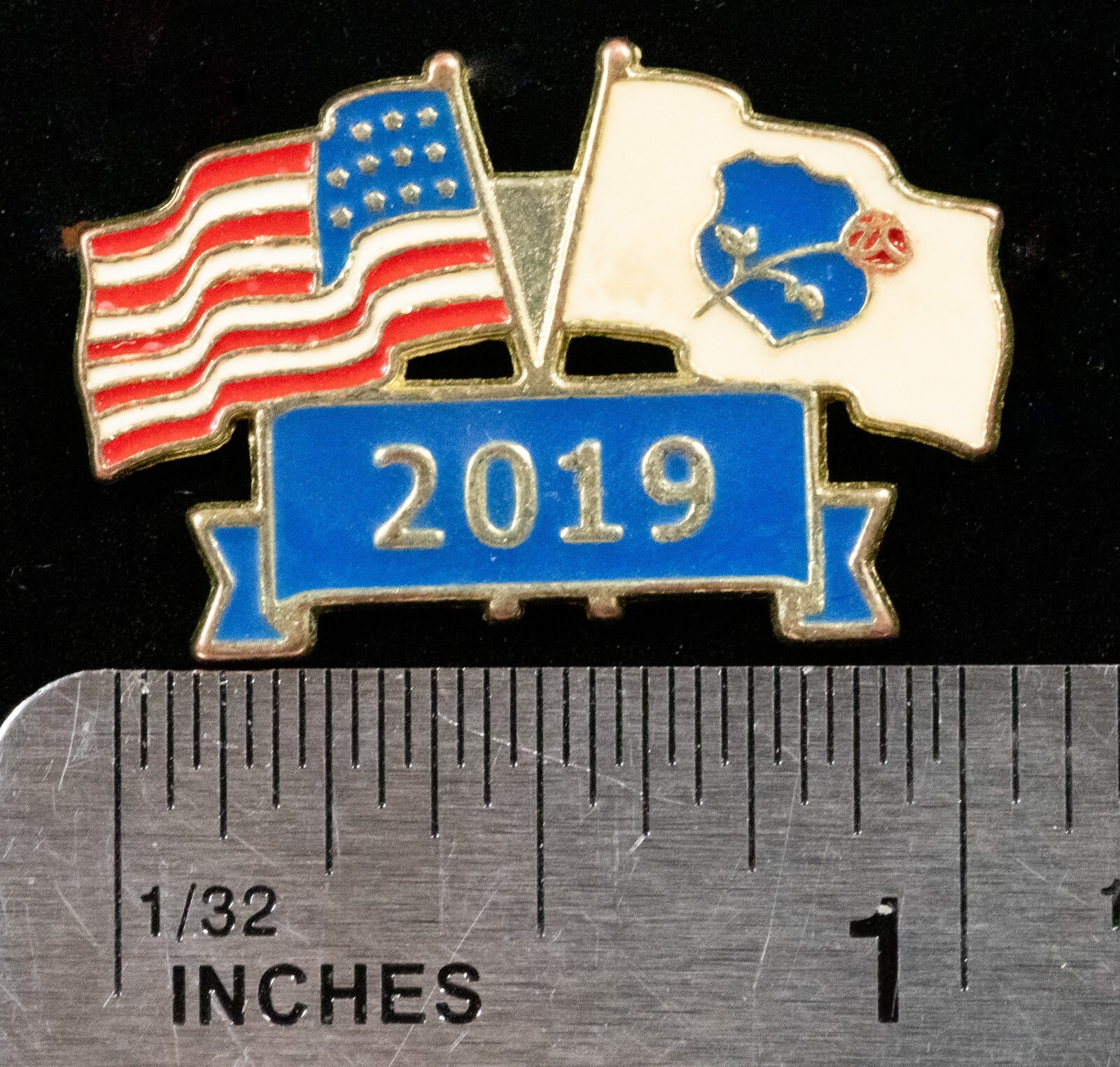Lapel Pin Pinback 2019 National Law Enforcement Officers Memorial & USA