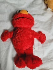 Sesame Street Hasbro Soft Fuzzy Elmo 10" Plush Stuffed Animal Toy 2010 SingS