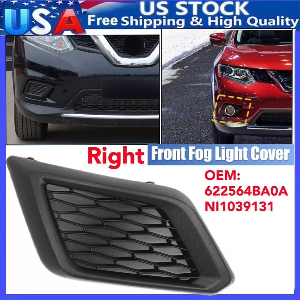 2014-2016 Nissan Rogue Passenger Side Bumper Fog Light Cover Replacement  
