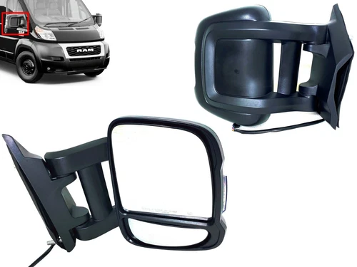 Fits 2017-2022 Ram Promaster Front Door Right Rear View Mirror Long Local Pickup