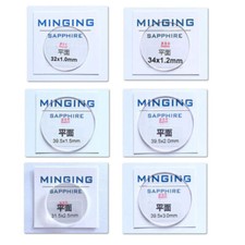 0.8mm-2.0mm Thick Flat Plane Sapphire Watch Crystal Glass 18mm-45mm Replacement