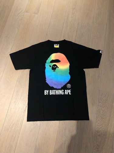 A Bathing Ape Rainbow Logo T Shirt 