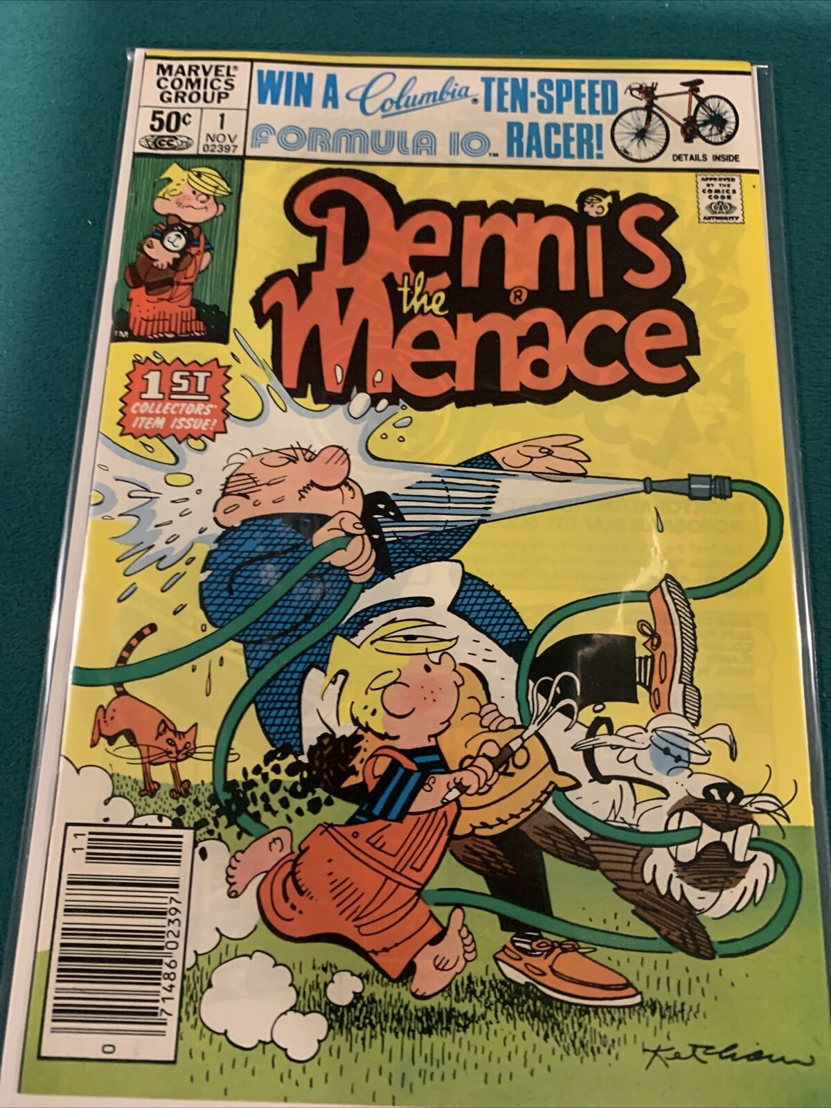 DENNIS THE MENACE #1 NEWSSTAND EDITION (FN) BRONZE AGE MARVEL COMICS, CLASSIC TV