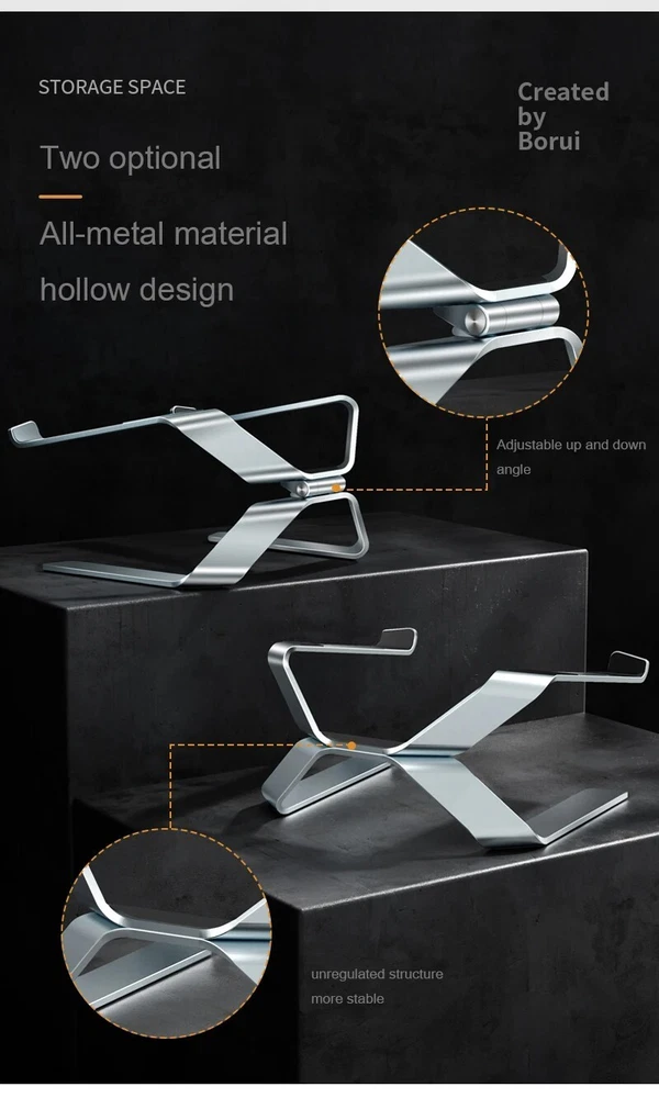 Adjustable Aluminum Laptop Stand for Notebooks & Tablets Up to 17.3 Inches