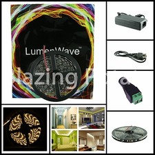 LW 5M 5050 SMD IP20 Flexible 300 LED Strip Lights Kit -Black PCB- Warm White