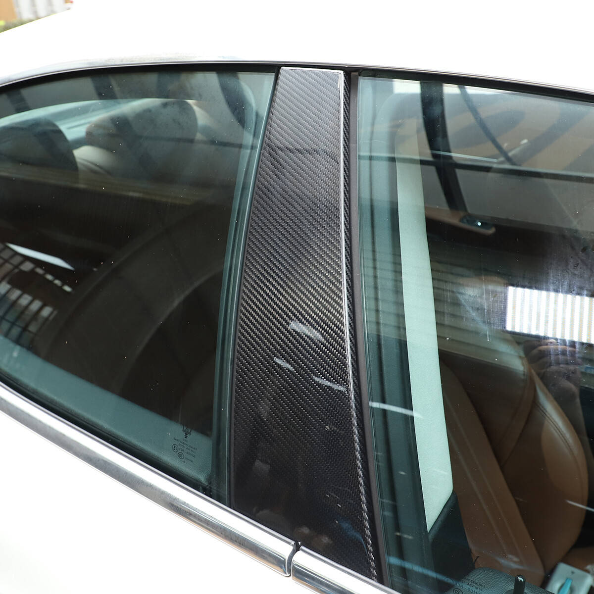 For Maserati Ghibli 14-21 Body B-pillar Protection Trim Panel Real Carbon Fiber