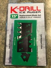 K-DRILL Ice Auger 7.5" Replacement Blade Kit IDRLBL75 Also fits 8" IDRLBL8 Drill