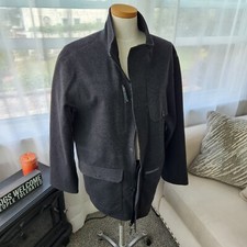 Merrell Mens black wool blend car coat jacket...