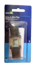 Leviton Easy 2 wire plug. Package of 2 plugs.  C30-00123-000 10 amp. Brown NEW