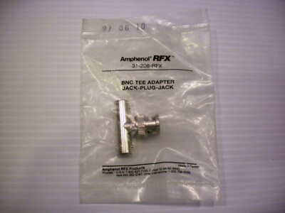 (1) Amphenol 31-208-RFX BNC TEE Adapter OEM Genuine