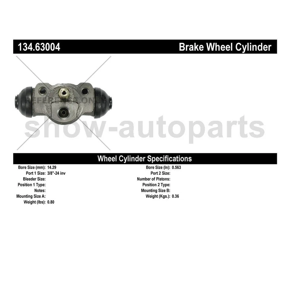 Centric Parts Rear Drum Brake Wheel Cylinder For Chrysler E Class 1984 1983 - Image 3 of 4