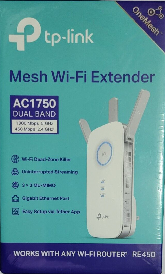 TP-LINK AC1750 Wi-Fi Dual Band Range Extender – RE450