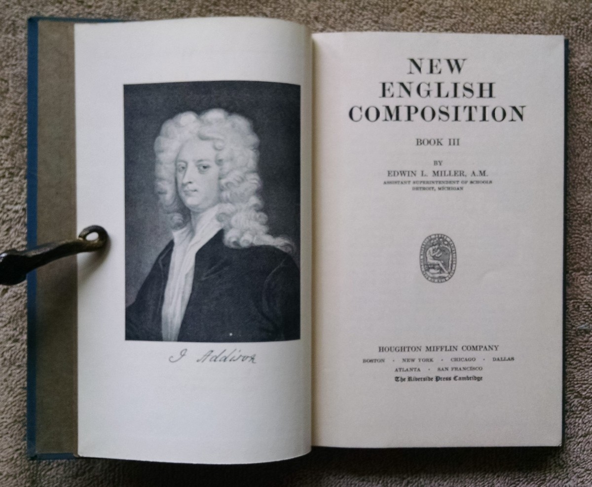 1930 New English Composition Book III 3 VG HC Edwin L Miller | eBay