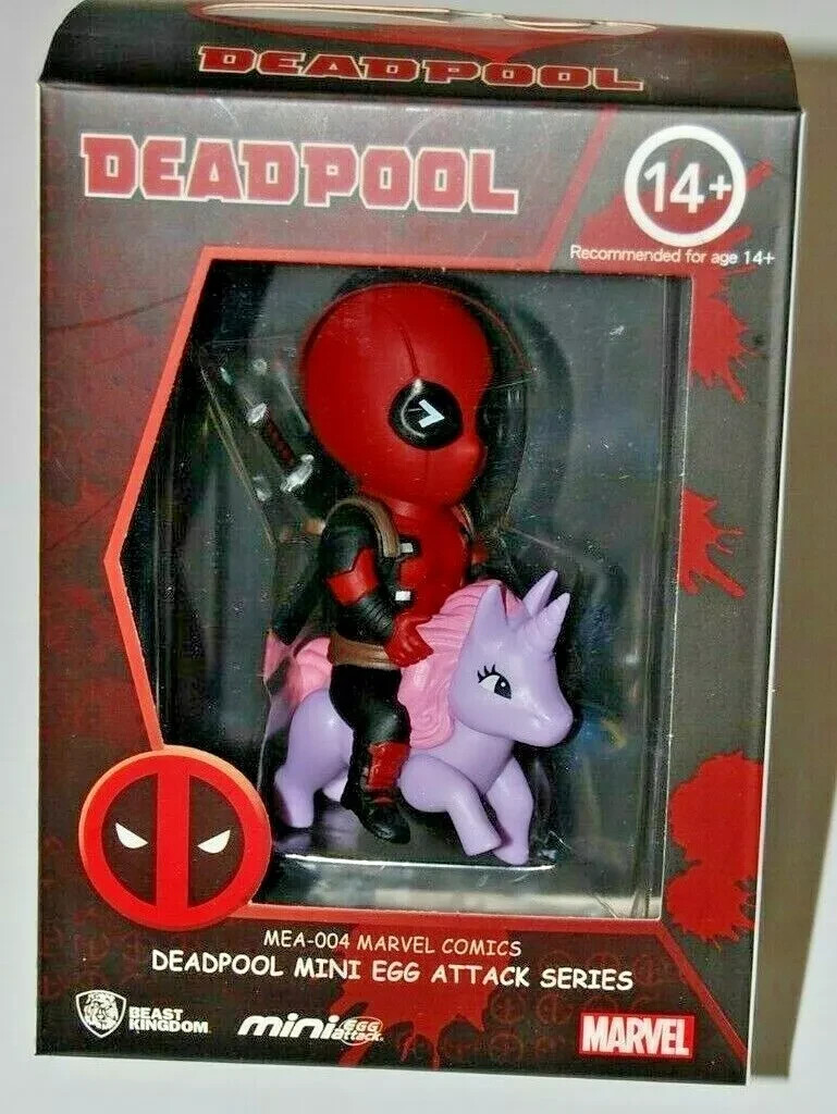 Beast Kingdom Marvel Comics Mea-004 Deadpool Pony Mini Egg Attack Action Figure
