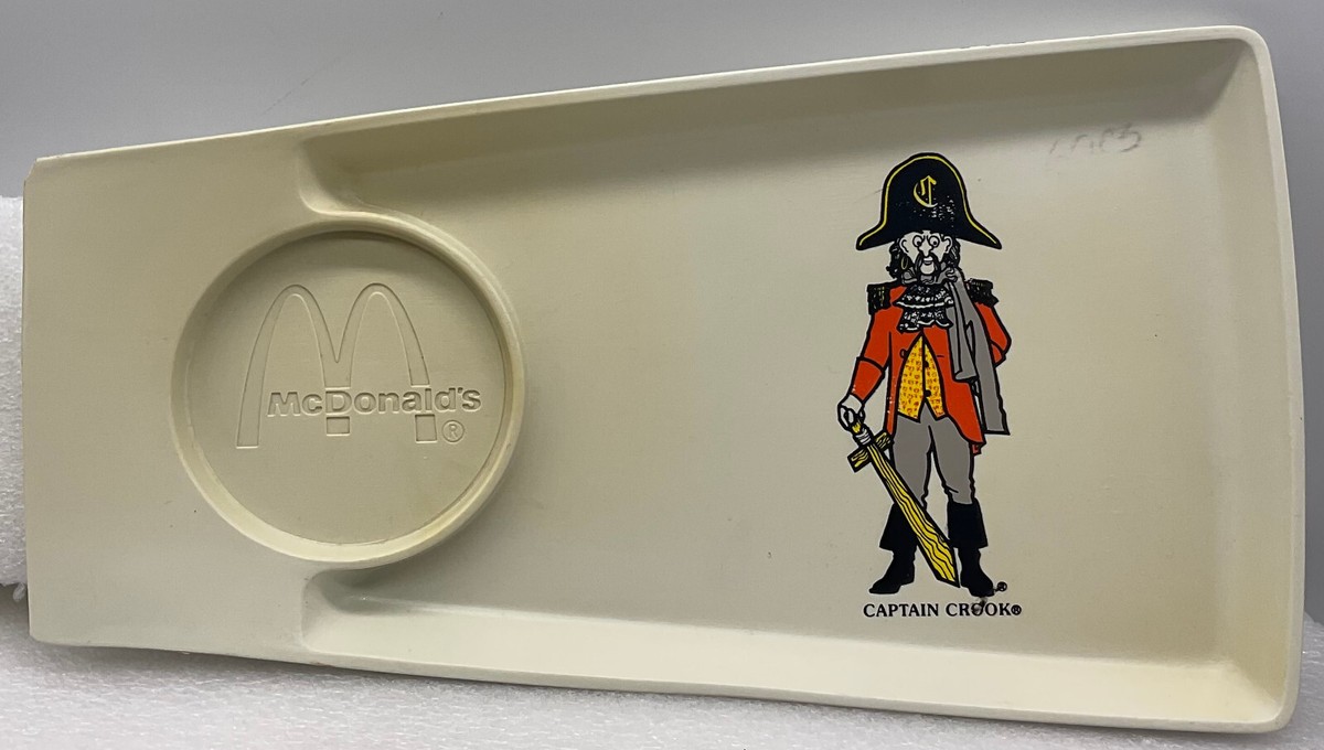 Vintage Mcdonald's (3) Food Trays w/ drink holder, Cup with Lid