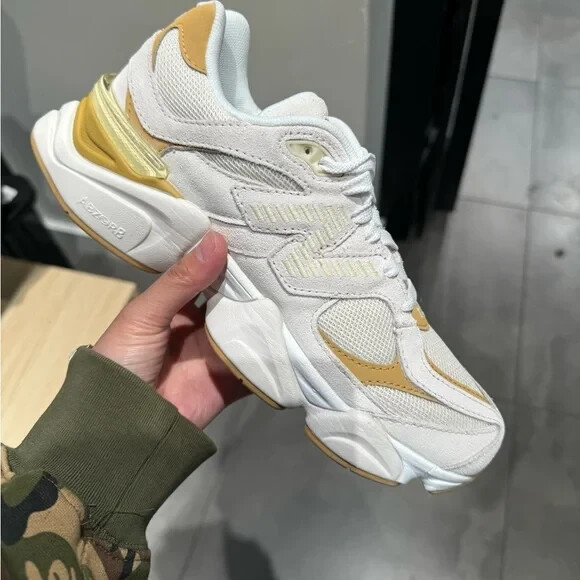 GC9060FD- New Balance 9060 Grade School Tan/ White | eBay