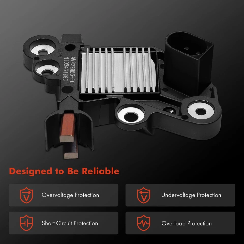 Regulador de voltaje del alternador para Volkswagen Tiguan 2017-2023 L4 1.4L L4 2.0L 14V Foto 4 de 4