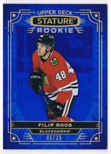 2022-23 UPPER DECK STATURE ROOKIE BLUE FILIP ROOS 06/35 CHICAGO BLACKHAWKS #180
