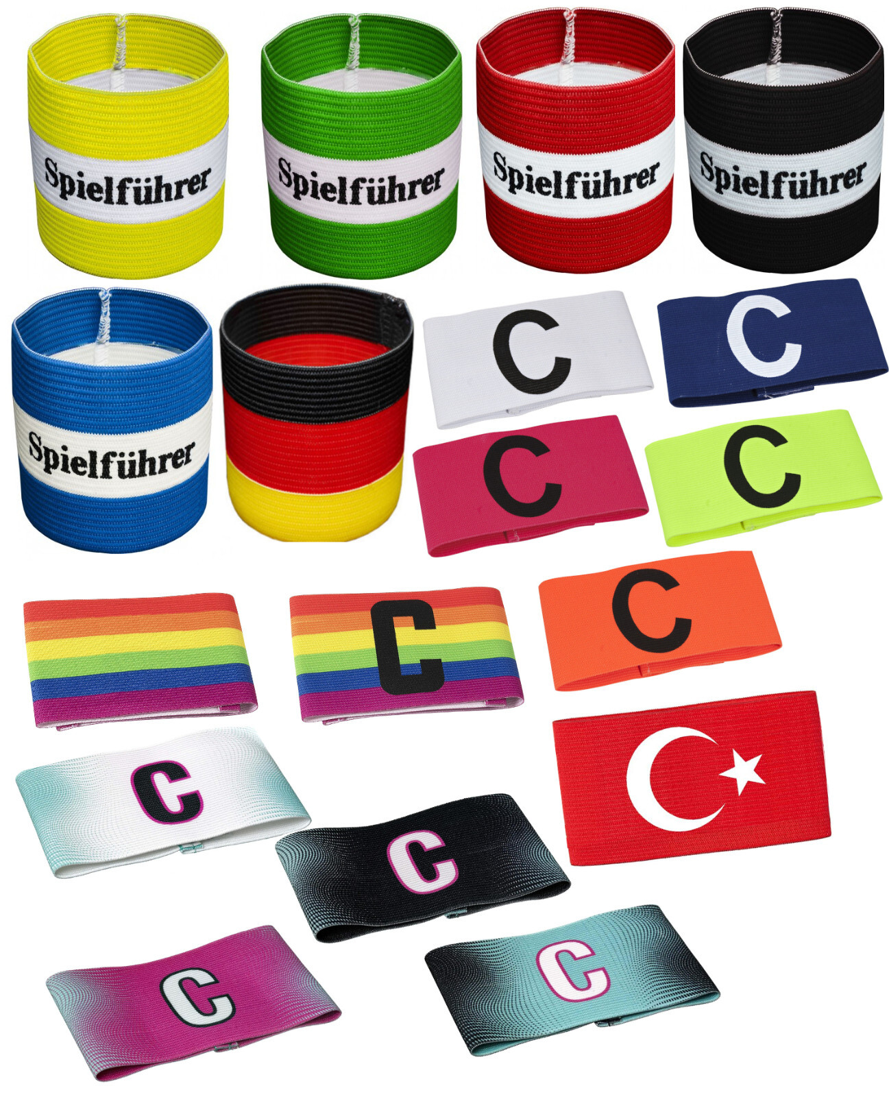 Cawila Armbinde UNI Junior - Einfarbige Teamarmbinde Mit Klettverschluss