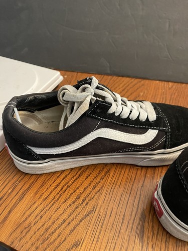 Vans Women's Suede/Canvas Ward Low Top Sneakers Black/White Size US:7 Used Clean - Picture 4 of 24
