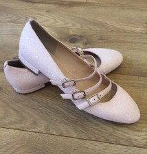 New Jcrew Scrappy Glitter Mary Jane Flats In Petal Glitter Pink 7 SPRING 2017