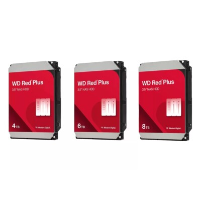 Western Digital Red Plus NAS Internal Hard Drive HDD - 5400 RPM SATA 6 Gb/s