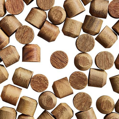 3/8'' Ipe Plugs, 100% Natural Ipe, Outdoor Ironwood Decking Plugs, Chamfer Bottom