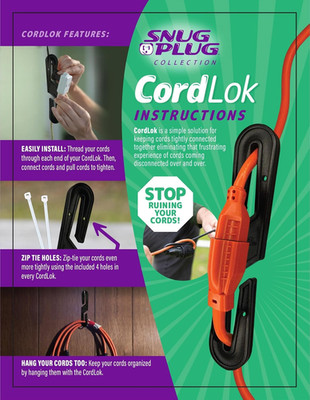 S Hook - Cordlok   Universal Cord Lock Clip Keeps Cords Secure, Prevents Unplugg