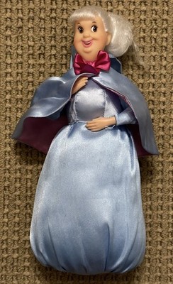 Disney Store Cinderella Fairy Godmother Soft Doll 12  Classic Rare HTF