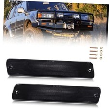 Front Bumper Signal Light Housing Compatible with Toyo-ta Land Smoked Lens