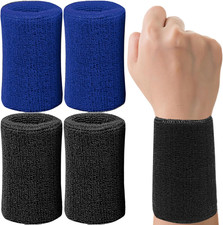 6 Inch Wrist Sweatbands Tennis Wrist Bands Absorbent Sweat Band for Men and Wome