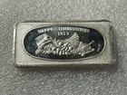 Vintage 1973 Happy Thanksgiving Great Lakes Mint- 1 Troy Oz .999 Fine Silver Bar