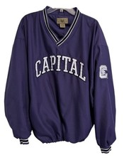Vintage VESI Capital University Crusaders Comets Sideline Pullover Sz XL