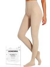 HONENNA Colorful Womens Fleece Lined Tights High Medium-Large, 1 Pair Nude