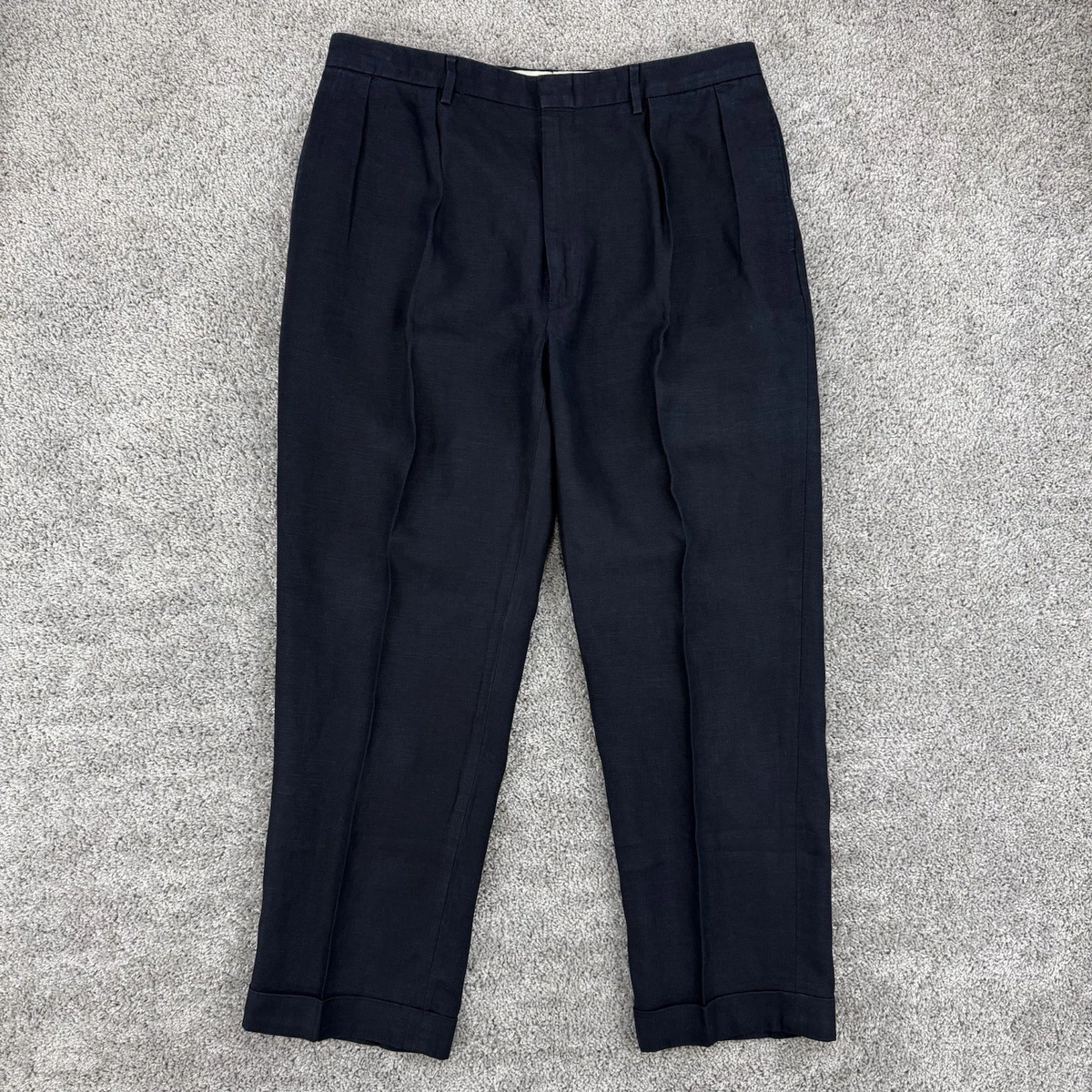 パンツ 90s polo ralph lauren linen pants Ralph Lauren Vintage 1990s Classic Linen Pants - 8 - Pristine