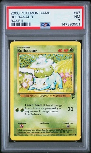2000 POKEMON GAME BASE II #67 BULBASAUR PSA 7