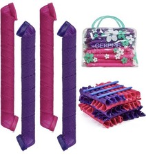 40pcs Heatless Spiral Hair Rollers with Styling Hooks, 22inch/55cm, No Heat New