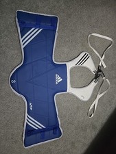 Adidas WTF Taekwondo Chest Guard Protector  Sparring Size 3  Blue Red Reversible