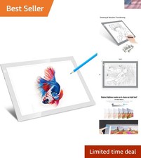 A4 Light Box for Tracing and Drawing, Ultra-Thin Copy Board with Adjustable Brig