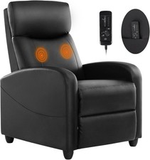 Massage Recliner Chair Adults Adjustable Home Theater Seating W/ Lumbar Support