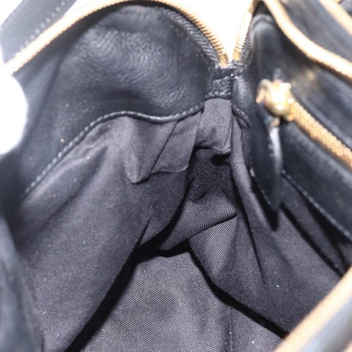 Chloe Hand Bag Leather Black Gold Auth BA11087 - Afbeelding 18 van 24